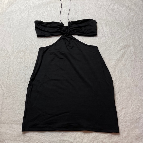 Outspoken Clothing Co. Halter Tie Up Cut Out Mini Dress - Picture 3 of 3